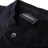Emporio Armani FW23 Solid Color Embossed Short Sleeve Polo Shirt Men Tops Navy-Blue 3R1F71-1JGYZ-09J4