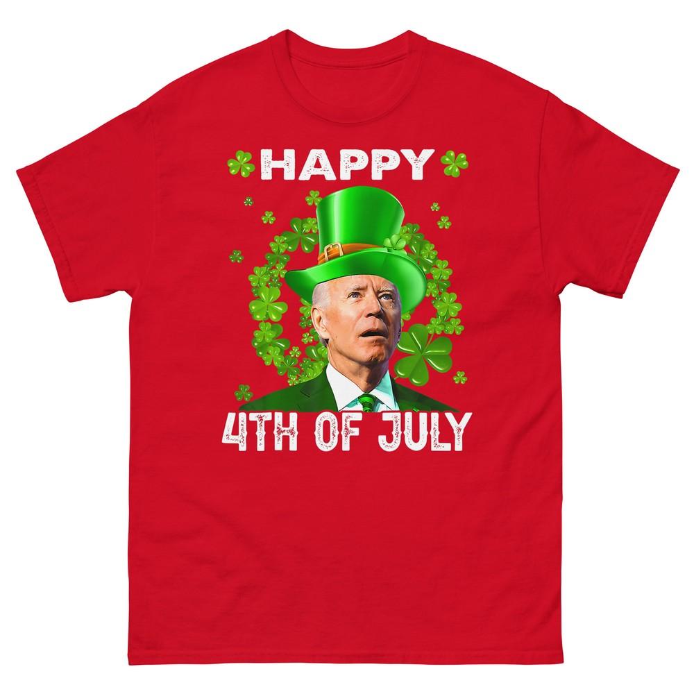 Happy 4th Of July St Patricks Day Leprechaun Joe Biden Tshirt S