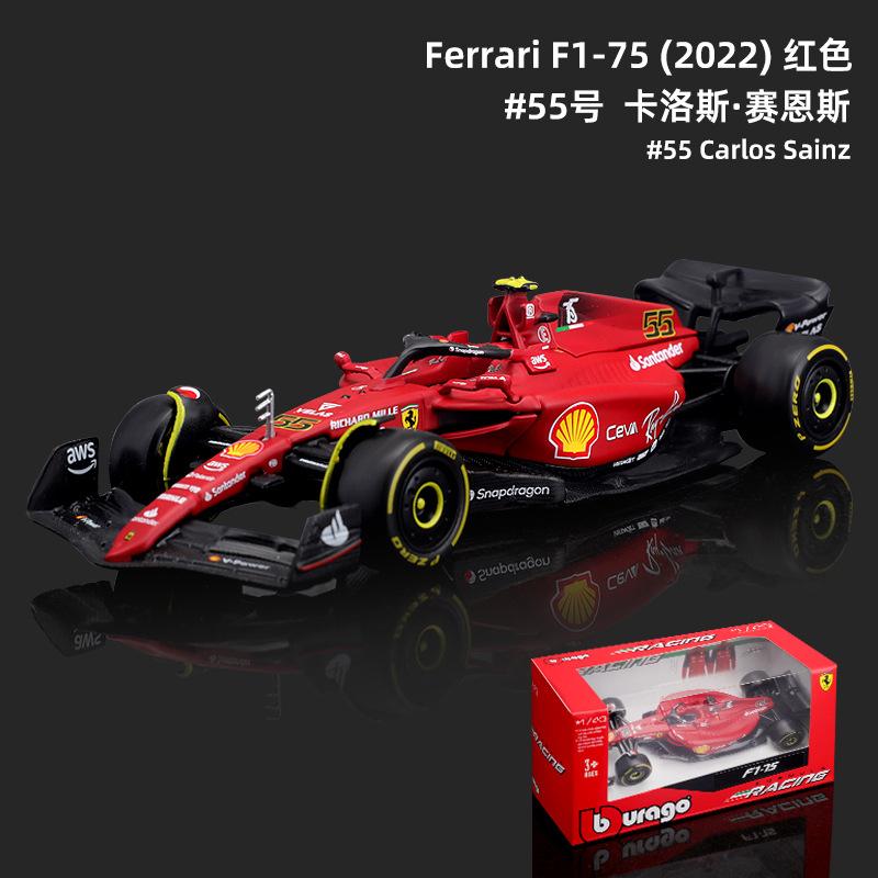 2022 Bburago Diecast 1:43 Car Alfa Romeo C42 Ferrari F1-75 RB18 Red Bull F1 Model Alloy Toy Formula One Car Collection Kid Gift