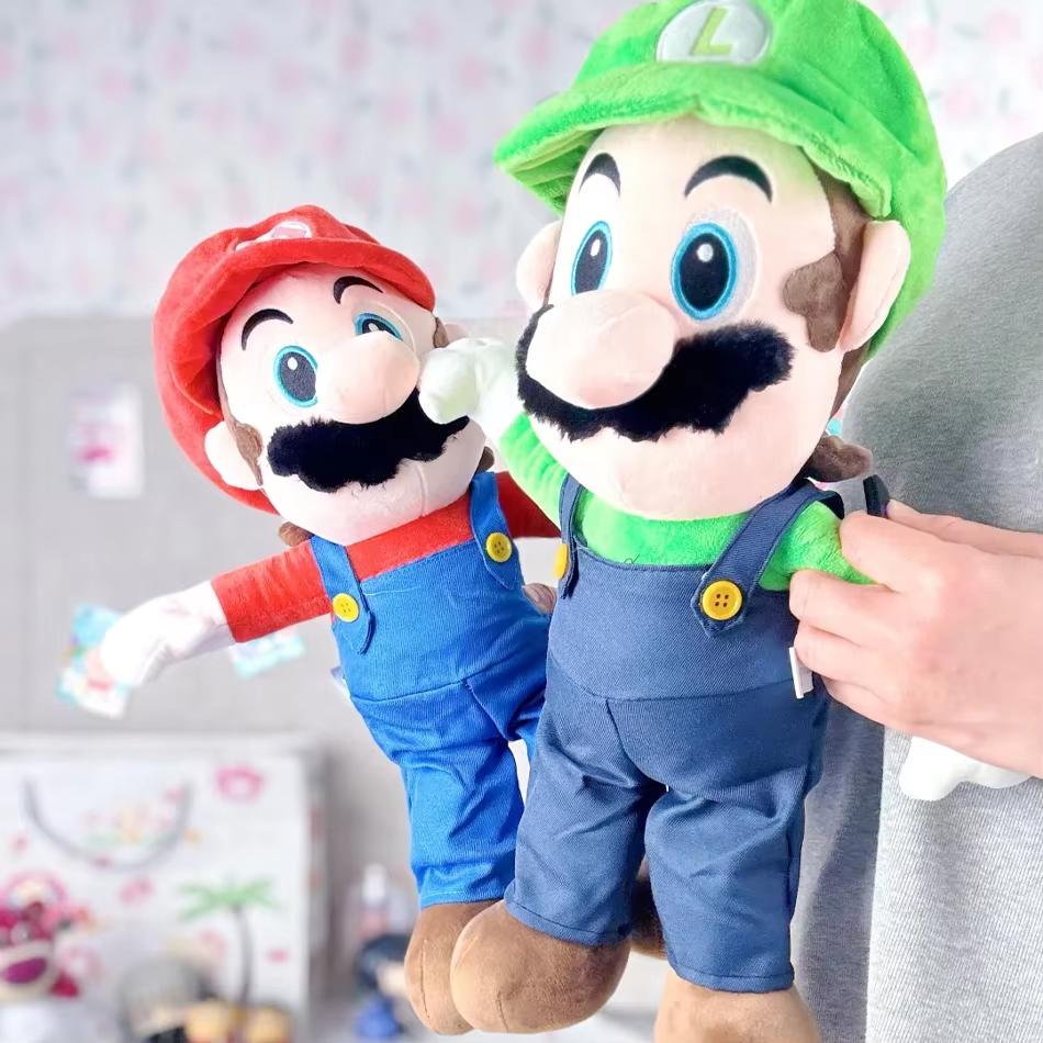 1-2Pcs Mario Plush Toys Luigi Stuffed Toys Anime Doll Plushie For Kids Great Christmas Birthday Gift For Children