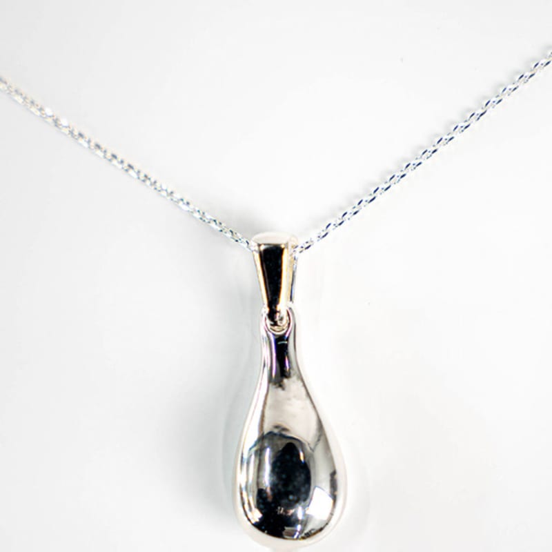 URBANIA Silver Bold Droplet Long Necklace DDA0045