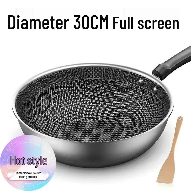 Stainless Steel Non-Stick Wok for Induction and Gas Cooking