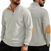 Men S Corduroy Color Block Long Sleeve Henley Collar Plus Size Casual Sweatshirt