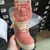 Brand Women Shoes Pink Furry Sneaker Men Shoe High-Top Sneakers Quality Horsehair Genuine Leather Fashion Designer Ankle Boots
