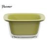 Space Saving Kitchen Organizer for Vegetables Double Layer Drain Basket, Fruit And Vegetable Washing Bowl, Transparent Bowl with Holes PET Fine