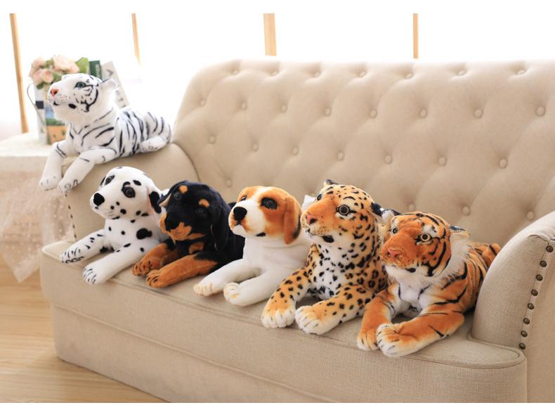 Set cutie de șervețele pluș animal desen animat creativ - Design câine cu pete și tigru