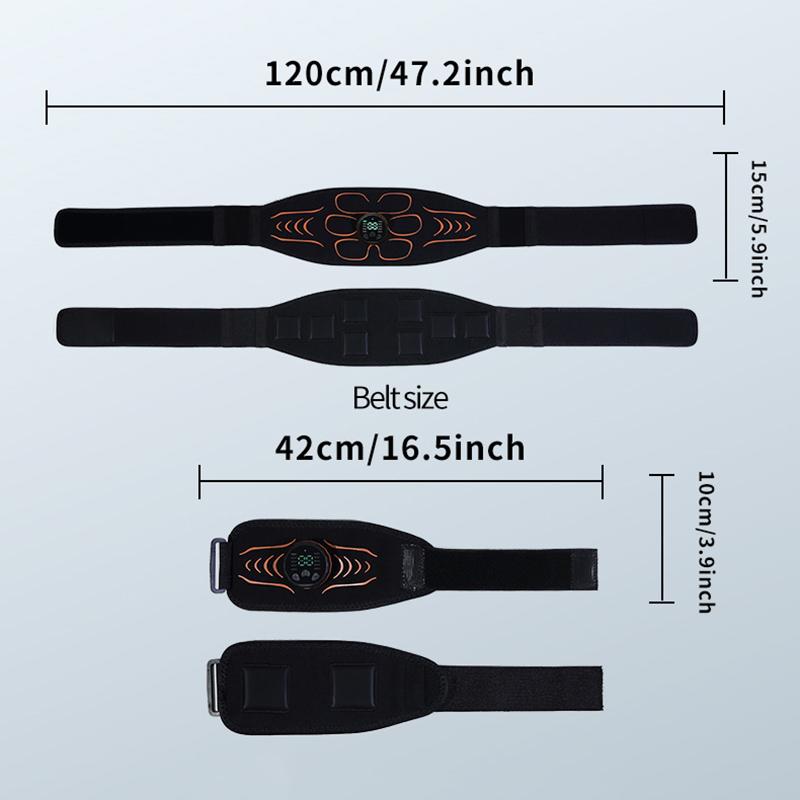 Fitness Training Belt EMS Massage Belt Slimming Waist Trainer - Silicone Support Multifunctional for Gym and Outdoor Sports