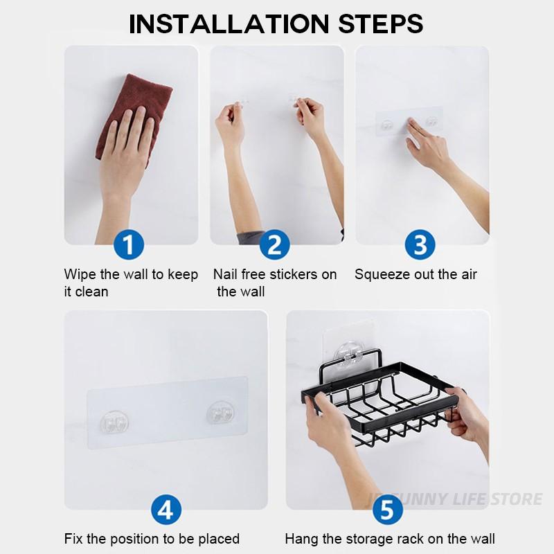 Portasapone da Parete per Bagno Porta Sapone in Acciaio Inossidabile per la Doccia Porta Rasoio Accessori per il Bagno