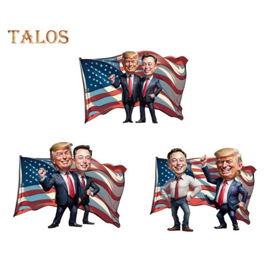 Trump-Weihnachtsornament 2024, lustiges Trump-Acryl-Ornament, Weihnachtsbaum-Hängedekoration für Auto-Rückspiegel-Zubehör