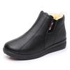 Schuhe Baumwollschuhe mittel Winter warm rutschfest weichsohlig kurze Stiefel Schuhe für Frauen mittleren Alters und ältere Damen Samt ältere Lederschuhe