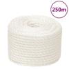 153067 vidaXL Work Rope White 16 Mm 250 M Polypropylene
