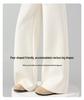 White High-Waisted Wide-Leg Pants for Women - Spring/Autumn 2026 Casual Drape Yoga & Sports Sweatpants