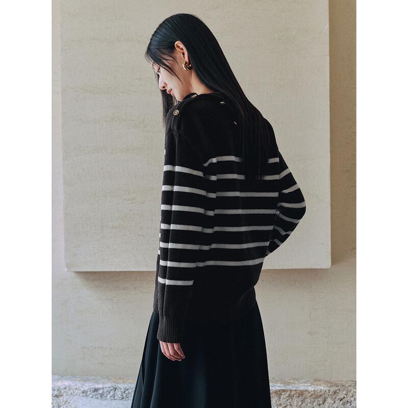 PEACEBIRD Women's Striped Knit Sweater