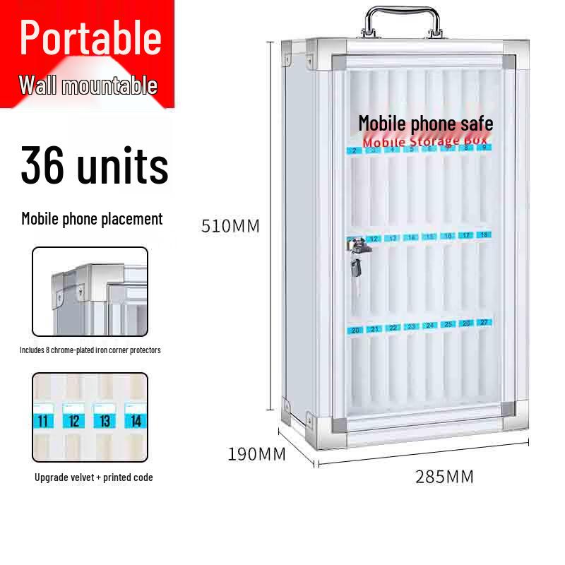 Yuanzu 36-Slot Aluminum Alloy Phone Storage Box