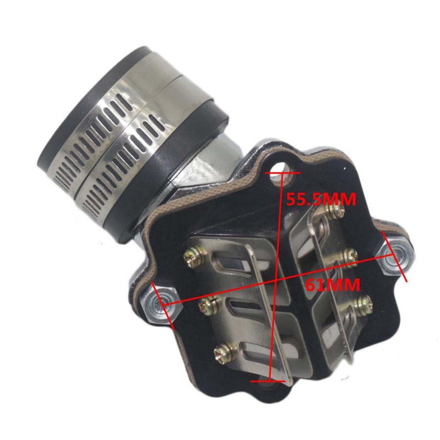 1x Suction Pipe Intake Manifold With Reed Valve For 2 Stroke Yamaha Jog Vino Scooter