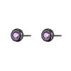 Black and Gold Minimalist Diamond Stud Earrings – Unisex, Versatile & High-End