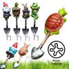 Creative Frog Rabbit Turtle Gnome Shovel Outdoor Garden Bonsai Craft Decorations Resin for Yard Lawn Patio Outside Backyard