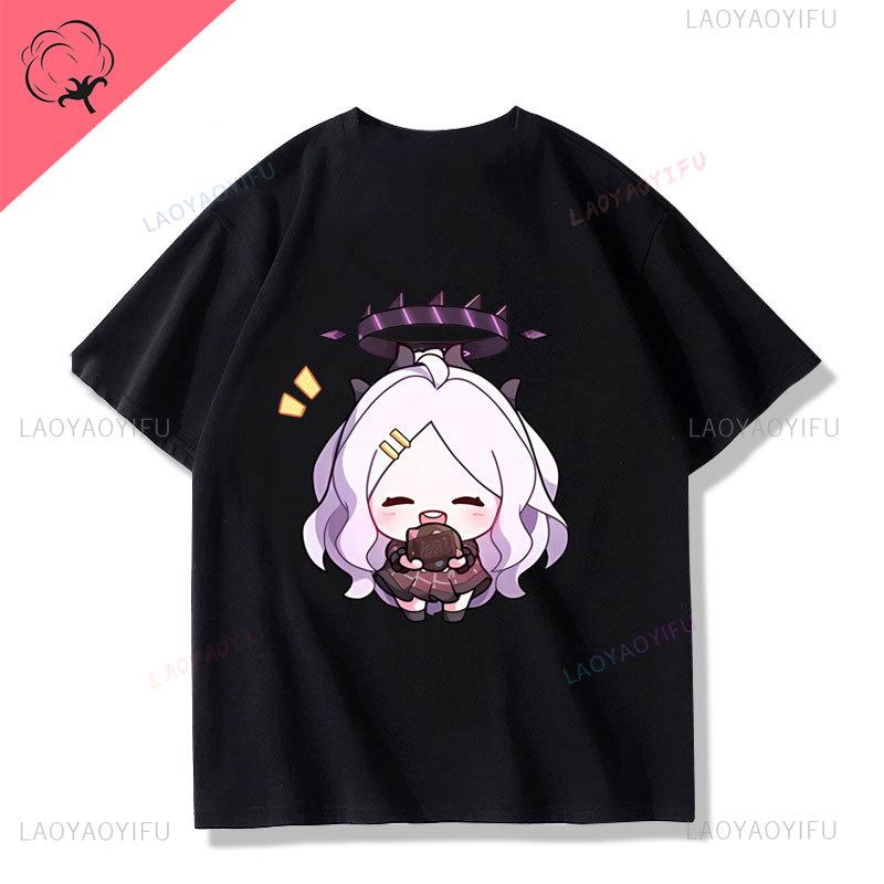 

Anime Shirt Blue Archive Cosplay TShirt Boy Tee Girl Y2k Clothes Casual Cute Pattern Cotton Crew Neck Harajuku Takanashi Hoshino S