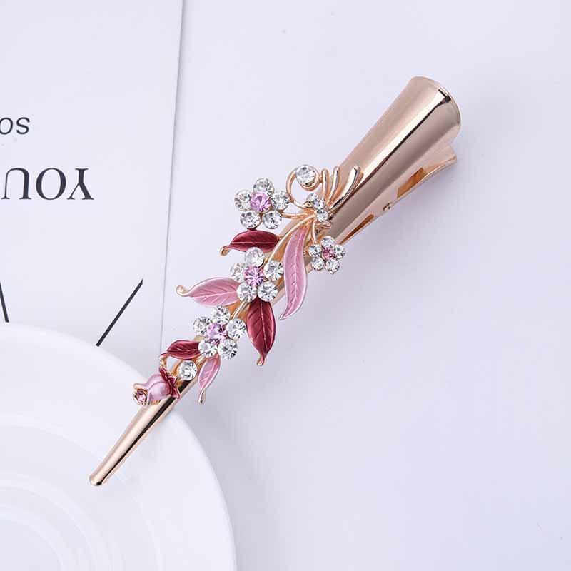 Headgear Spring And Summer High-End Hairpin, Women'S Adult Hairpin Alloy Paint Summer Disc Hair Ponytail Horn Clip