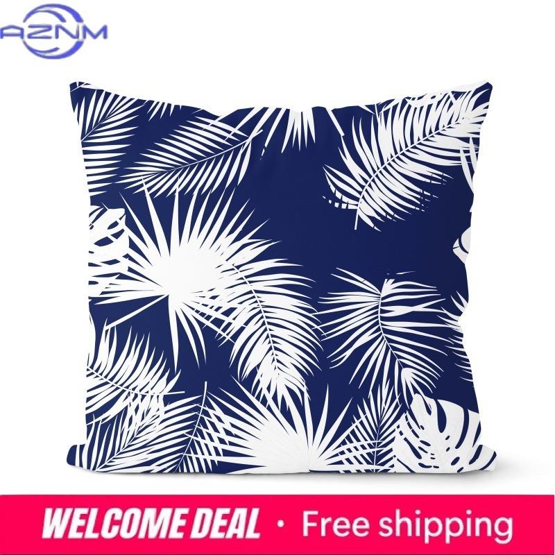 Navy Blue Cushion Geometric Pillowcase Decorative Pillow Home Decor Throw