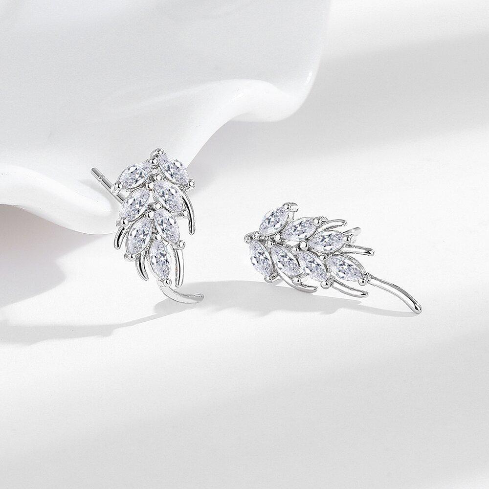 Simple Full Diamond Zircon Stud Earrings  Temperament Flash Diamond Geometric Earrings Women S Versatile Ear Jewelry