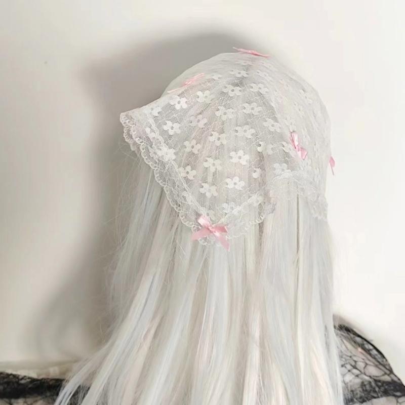 Maid Hair Band Lovely Ruffle Lace Rabbits Ear Headpiece Trendy Hair Accessories For Cosplay And Fashionable Outfits