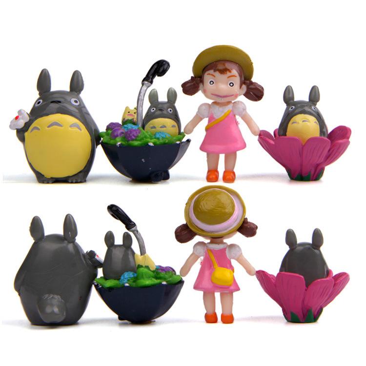 Figure 9pcs Model My Neighbour Totoro Sunflower Sculpture Decorative Toys