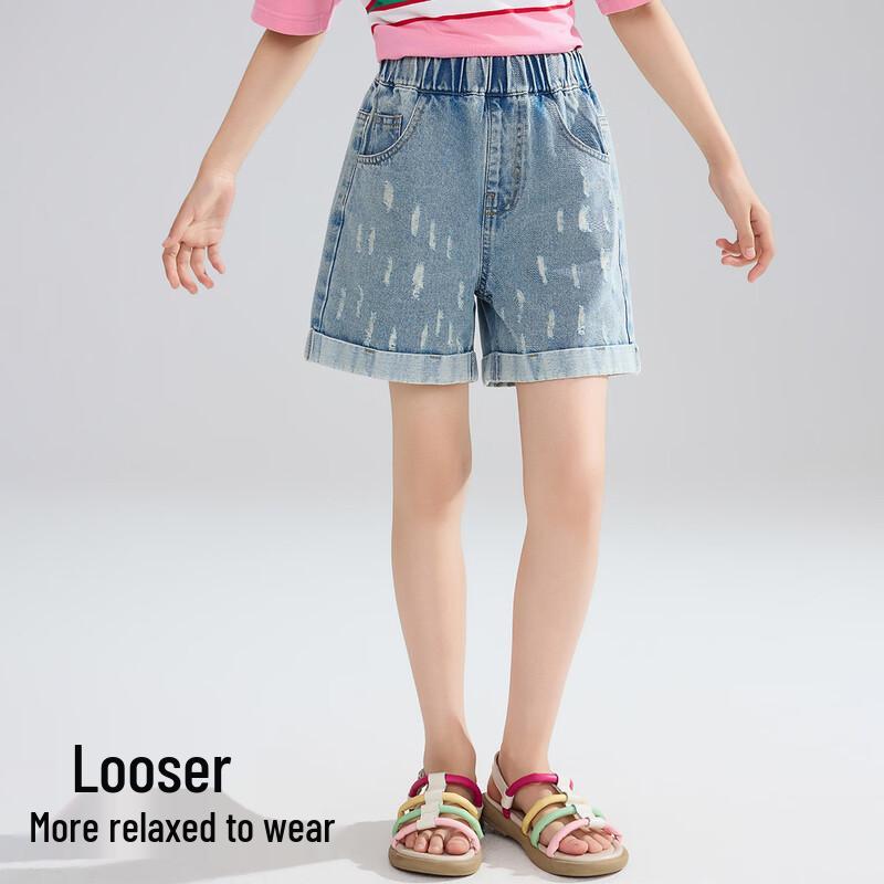 ASK JUNIOR Girls  Loose Summer Denim Shorts 140