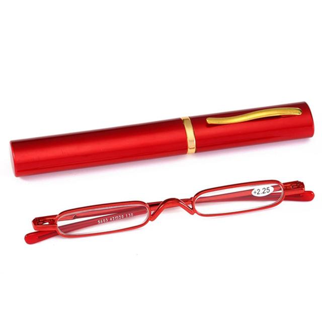 

Sighttoo складные очки для чтения женские очки с футляром портативные умные очки для пресбиопии оправа мужские мини-очки из смолы +1 +200 красный