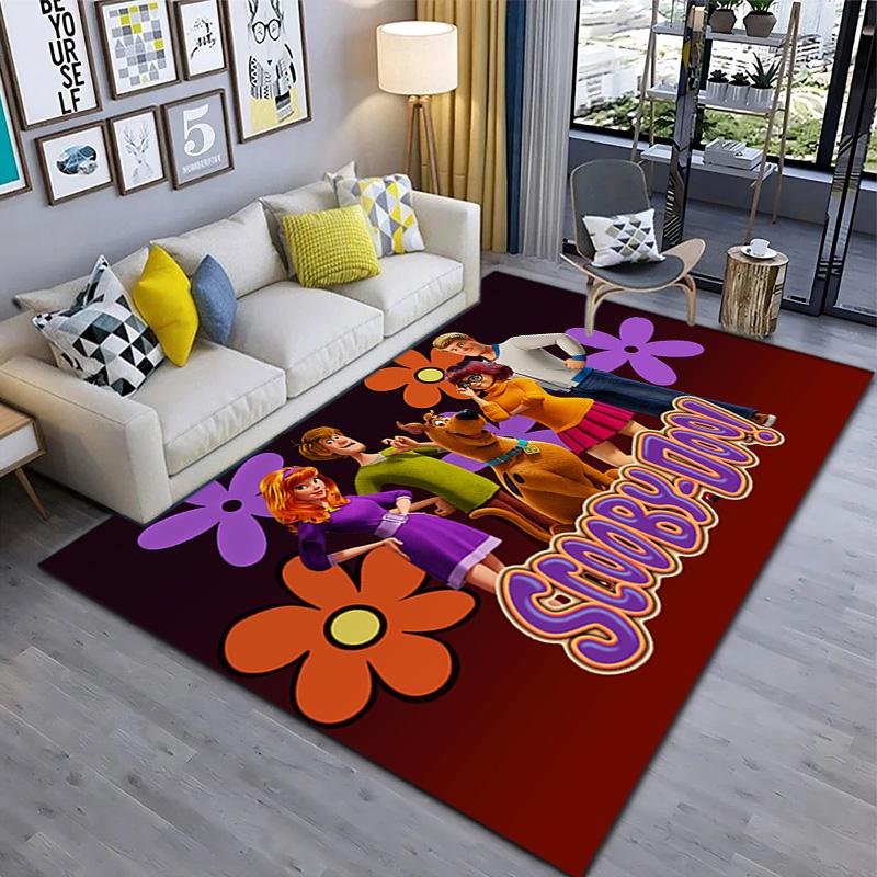 Halloween Cartoon Comedy Adventure Movie Scooby-Doo Carpet Is Suitable for Living Room and Bedroom Doormats Office Balcony Decorative Carpet V4