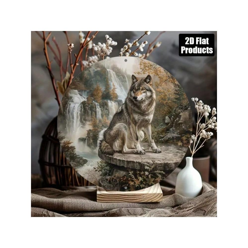 Vintage Wolf Metal Wall Art Sign Home Decor