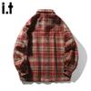 CHOCOOLATEit Men's Loose Fit Plaid Casual Shirt