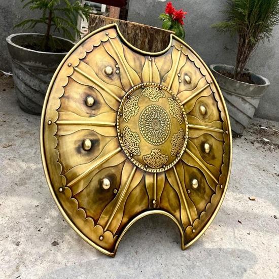 60.96 Cm Handmade TROY Shield  Medieval Torjon Design for Cosplay or Display