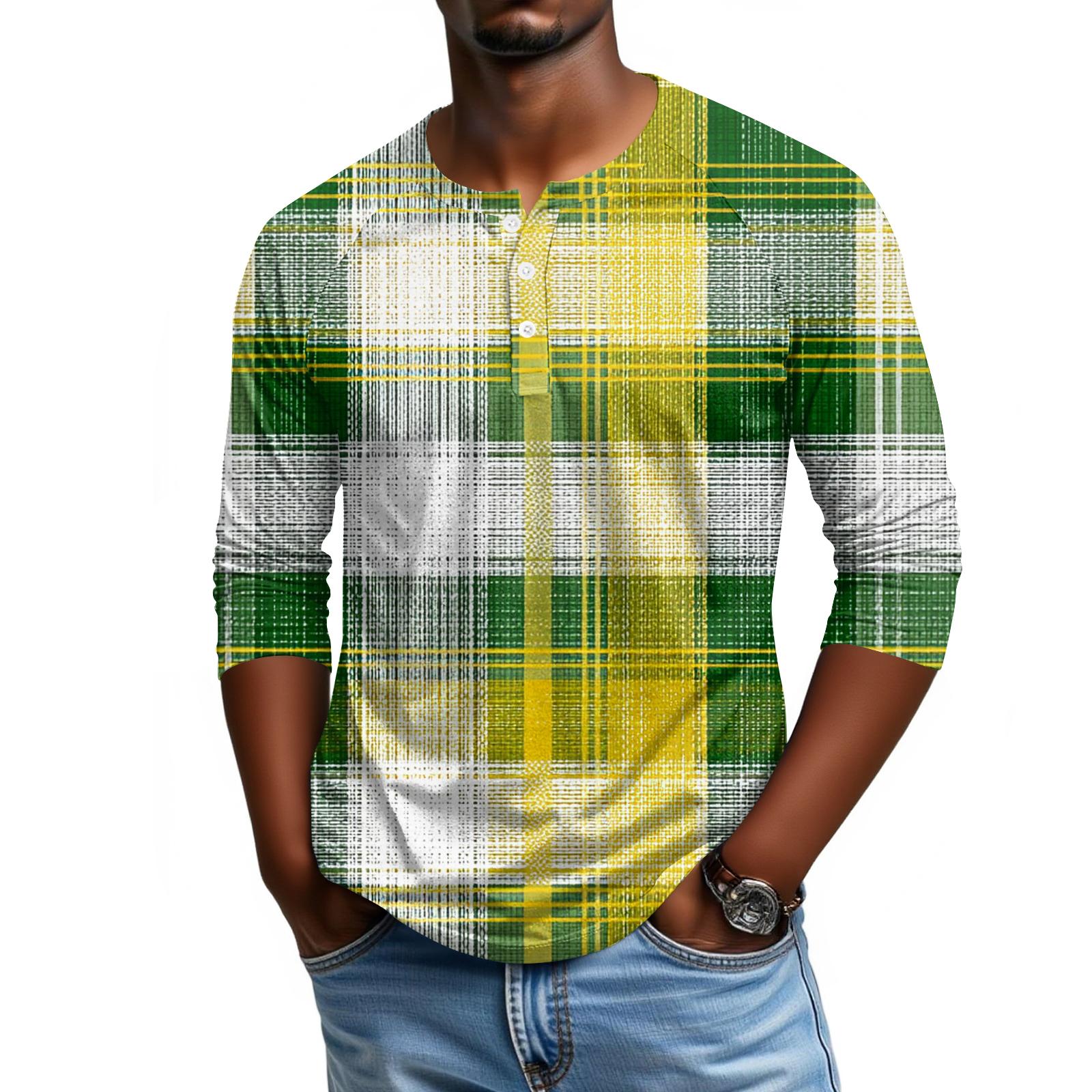 

Мужской топ с рукавом реглан и рукавом три четверти XL жёлтый