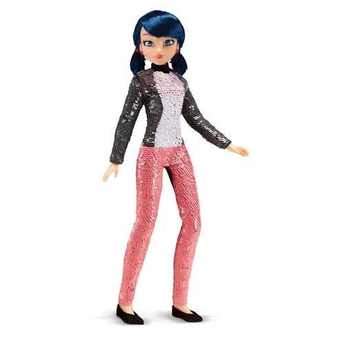 MIRACULOUS Marinette Lalka Biedronka z cekinami Fashion Flip PLAYMATES 