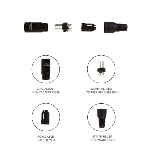 XLR Connectors, CableCreation 5-Pack XLR 3-Pin Male/Female Audio Microphone Connectors, Black