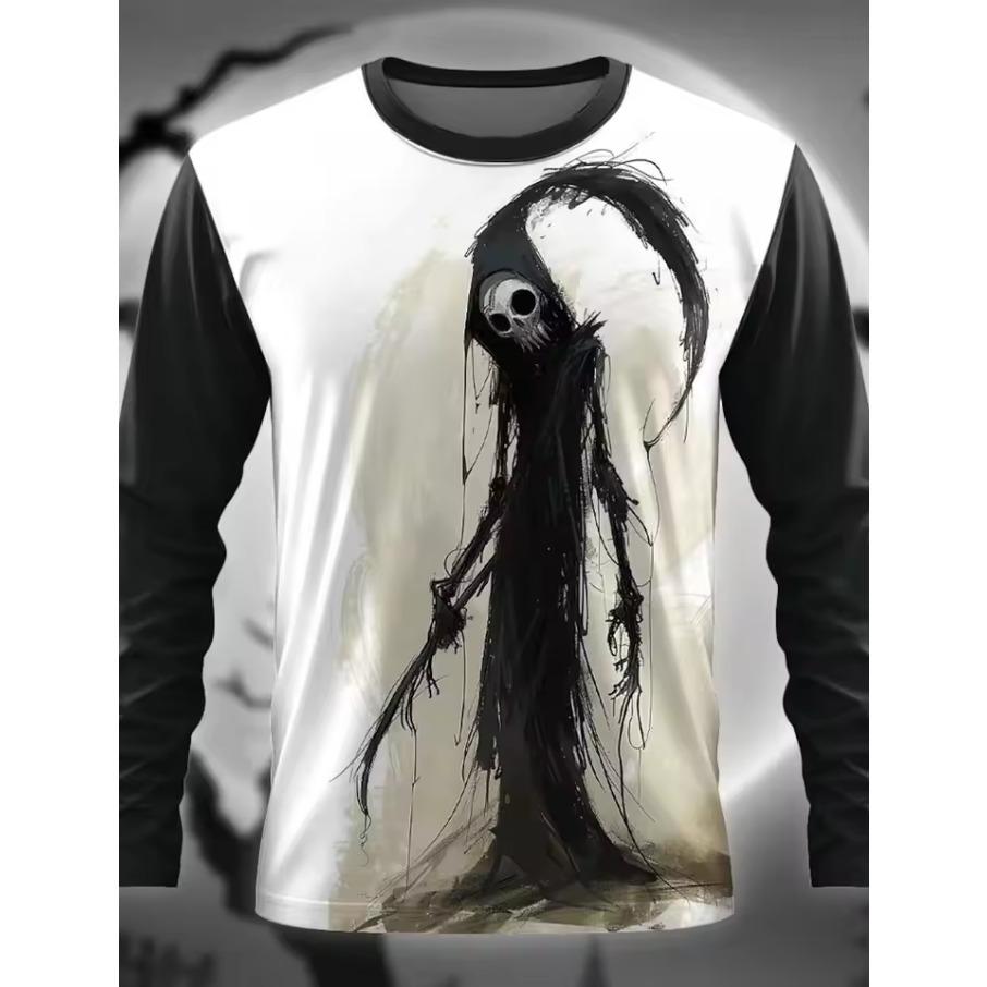 Retro Vintage Men's 3D Print T shirt Tee Street Casual Daily Long Sleeve Crew Neck Clothing Apparel