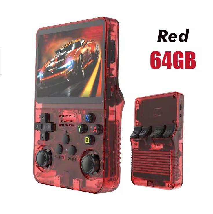 

128G R36S Retro Handheld Video Game Console Linux System 3.5 Inch IPS Screen R35s Pro Portable Pocket Video Player 64GB Games