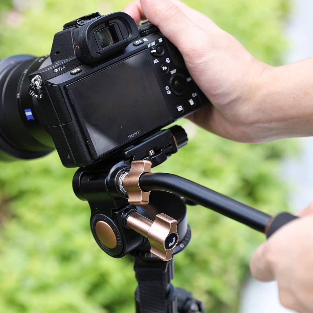 SOONPHO Video Pan and Tripod Pan and Tripod Aluminum Fluid with Extended Quick for Digital Slider 6kg Weight Invoice Issue Available Head, 2-Way Head,