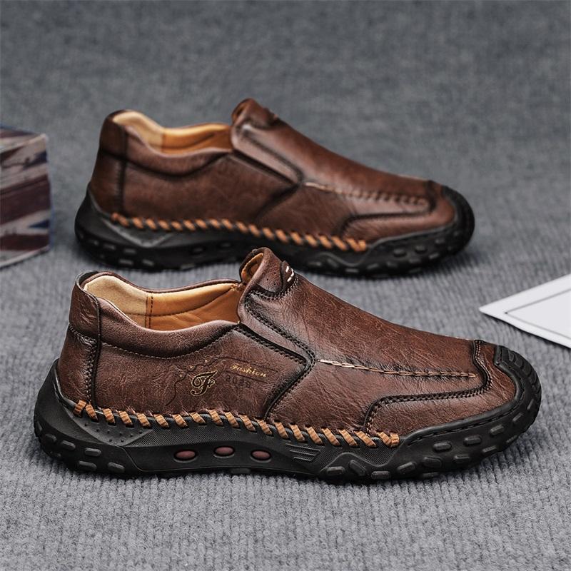 Spring/fall Mens Ankle Boots Leather Shoes Large Size  Car Driving Shoes Leather Boots