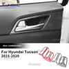 Carbon Fiber Window Switch Panel & Door Handle Cover for Hyundai Tucson 2015-2020