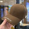 American baseball cap female face small cap men's trendy brand retro hat enlarged and deepened hard top wide brim