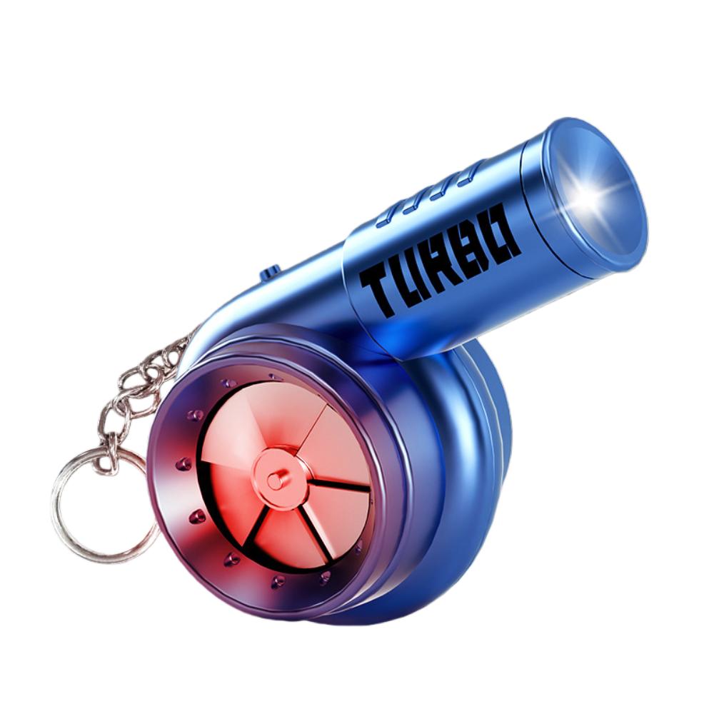 Light Torch Turbo Key Chain With Sound Simulation Turbo Toys Turbocharging Pendant  Christma Gifts