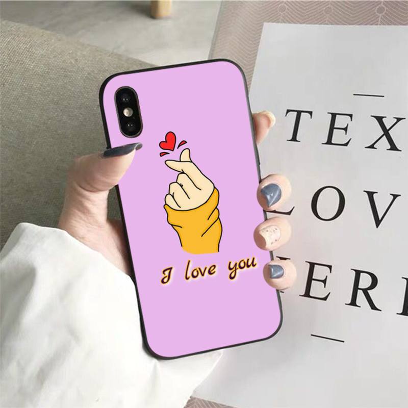 

YNDFCNB корейский чехол для телефона с сердечком и сердечком для iPhone 13 11 12 pro XS MAX 8 7 6 6S Plus X 5S SE 2020 XR iphone 13promax