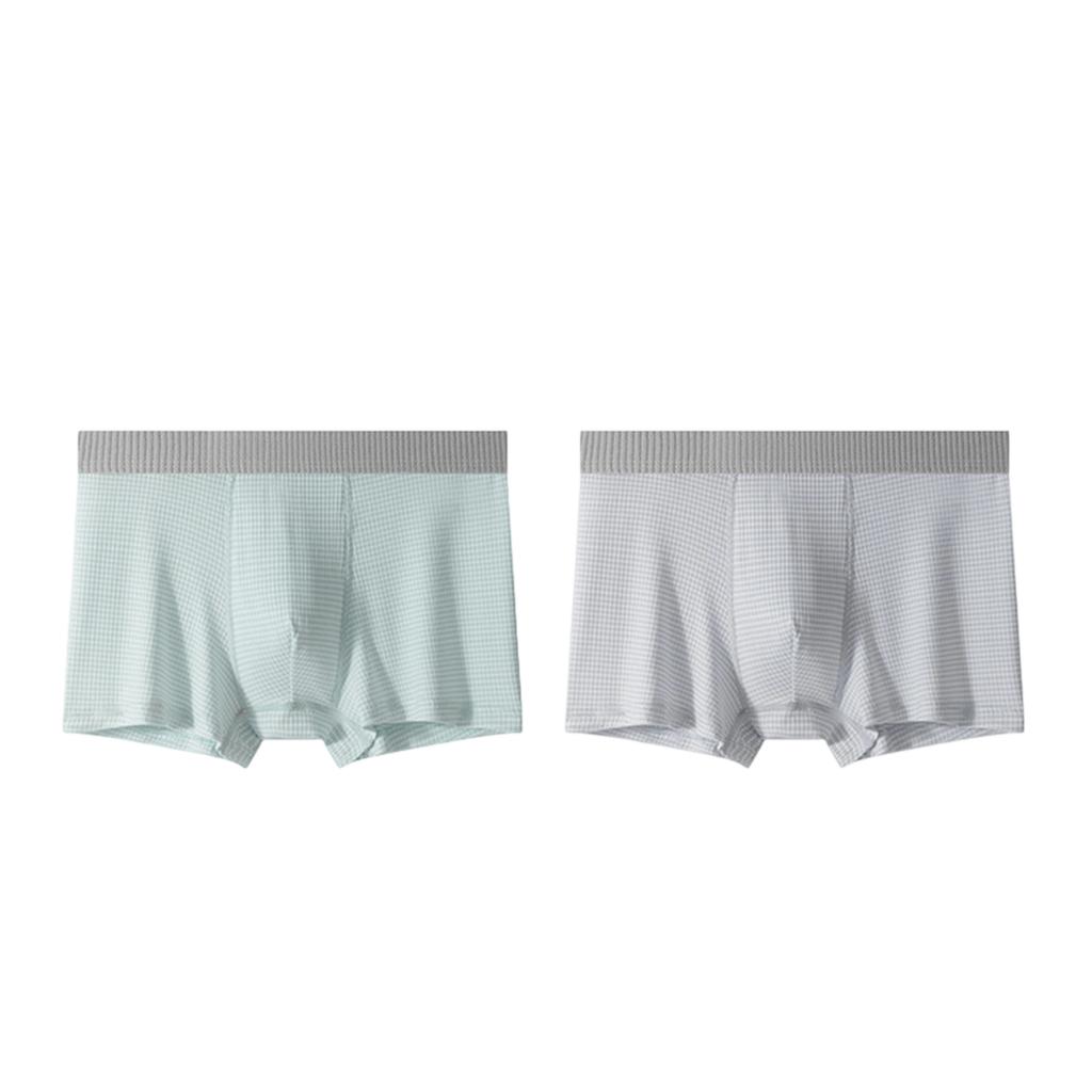 Men's Boxer Briefs Set of Two Lightweight Breathable Underwear Soft Fabric Stretch Fit Comfortable Waistband