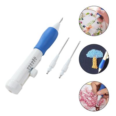 Plast Broderipenna Punch Needle Set Broderistygn Hantverksverktyg DIY Sömnad Väv Nål Stickverktyg Het Praktisk