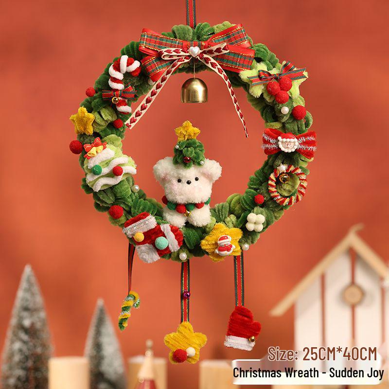 

Handmade Chenille Stem Wreath: Christmas Ornaments & Holiday Decorations DIY Kit