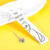 Stainless Steel Cats Bookmarks Chain Bookmarks Pendant Bookmarks Metal Bookmarks Page Divider for Teacher Book Lover