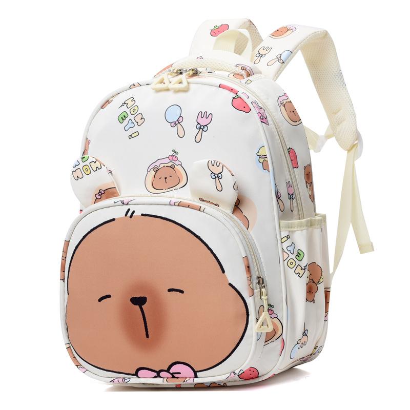 School Capybara Adorable Backpack For Kids Spacious And Lightweight With Breathable Design