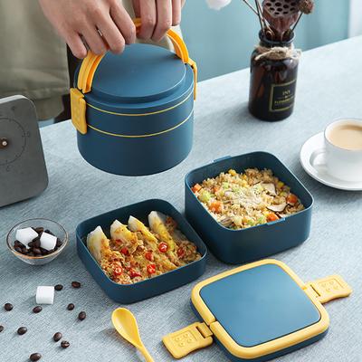 Lancheira prática, resistente ao calor, sem odor, portátil, com isolamento de camada dupla, para recipiente de alimentos para estudantes